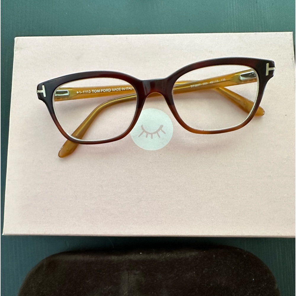 Tom ford eyeglasses with case. No lenses.